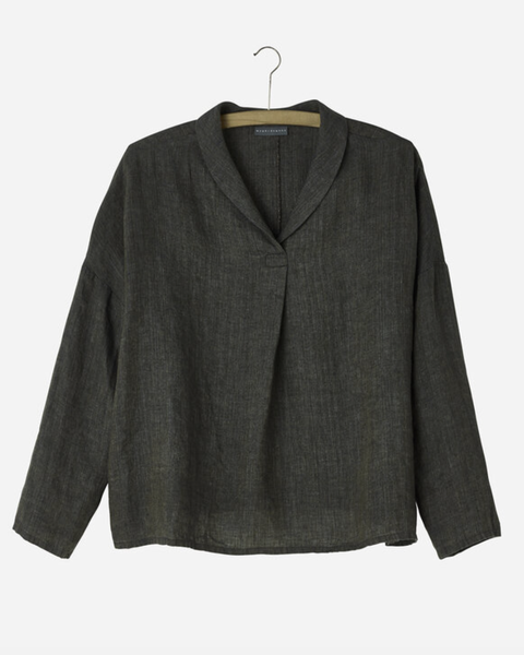Nygardsanna Green Shawl Collar Blouse