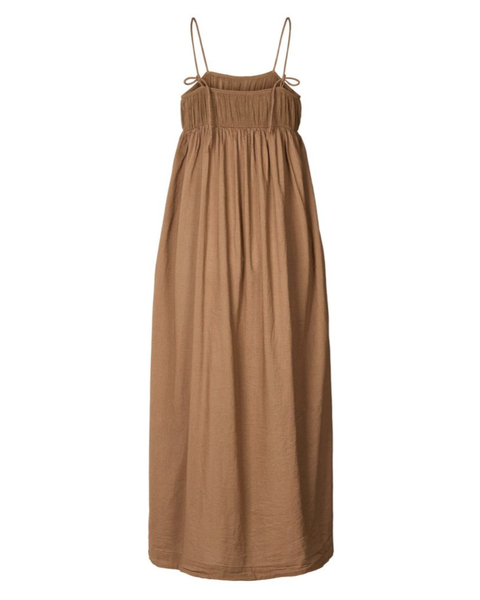 Rabens Saloner Cheesecloth Boho Sun Dress | Chestnut