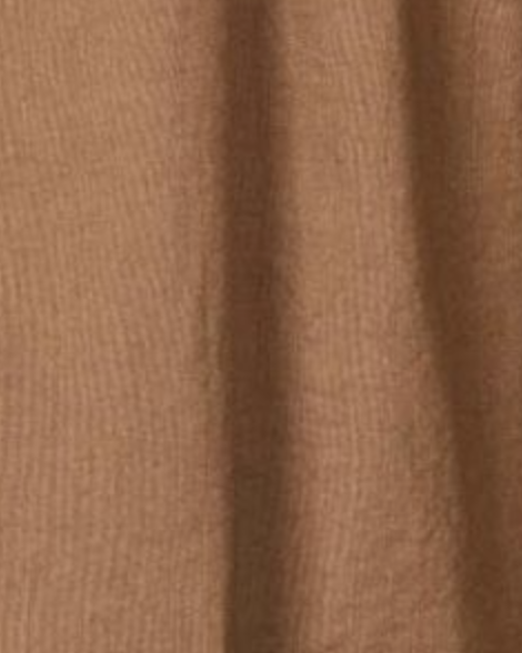 Rabens Saloner Cheesecloth Boho Top | Chestnut
