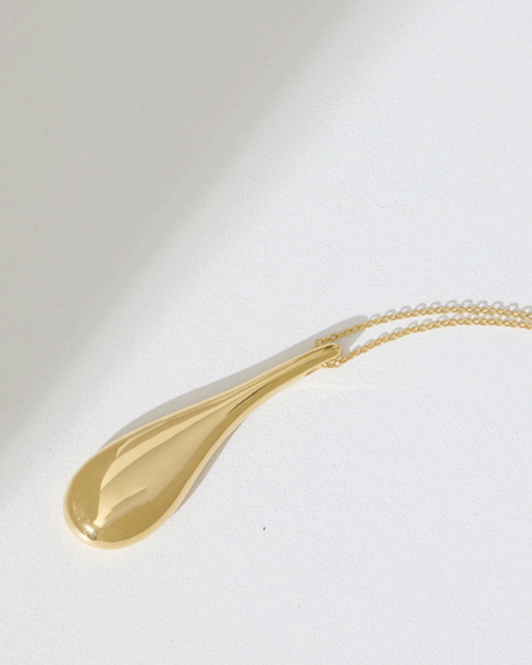 Tear Drop Large Gold Pendant