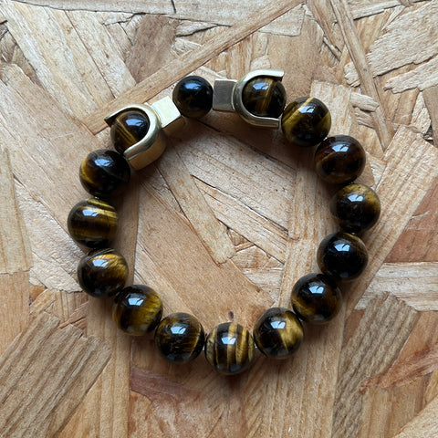 Tigers Eye Brass Bracelet