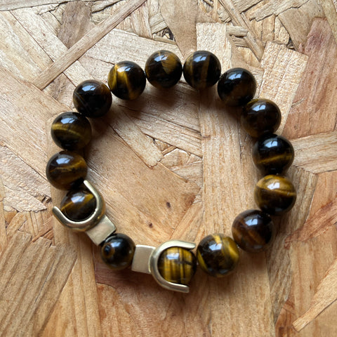 Tigers Eye Brass Bracelet