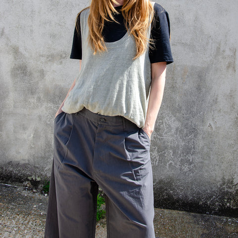 Vic + Bert Grey Cotton Pants