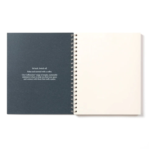 Navy Coffee Notes Classic Wirebound Notebook