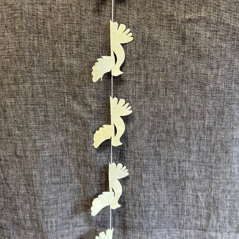 Cream Paper Dove Garland