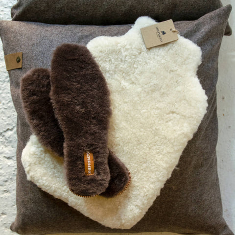 Cream Sheepskin Hot Water Bottle Cover by