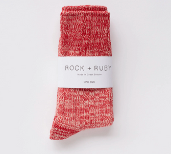 Red Flecked Cotton Socks